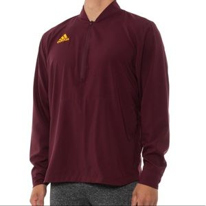 🆕 adidas Aeroready Team Training Shirt crimson and gold